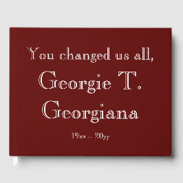 Libro de visitas simple y personalizado sobre fune