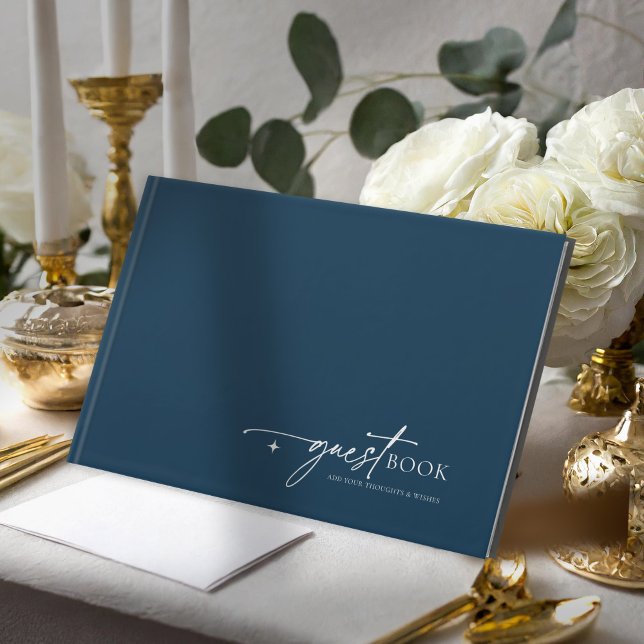 Libro De Visitas Simplemente Boda de Moda Prussian Blue ID1046 (Subido por el creador)