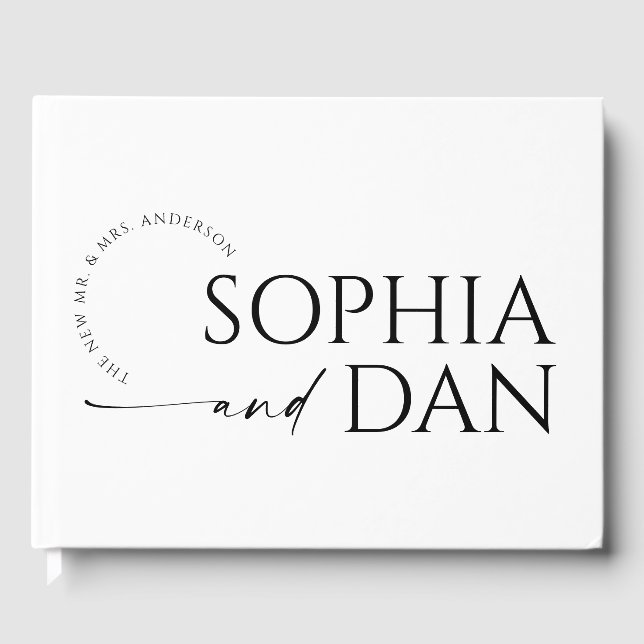 Libro De Visitas Simplemente Boda mínimo (Anverso)