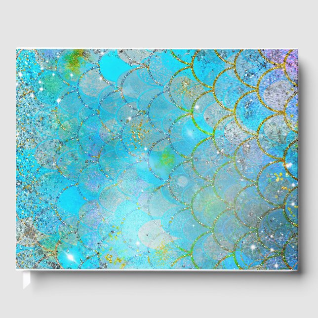 Libro De Visitas Sirena Irlina Pearl Shimmer Purpurina Sparkle (Anverso)