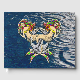 Libro De Visitas Sirenas aferradas - Diseño Náutico para los amante