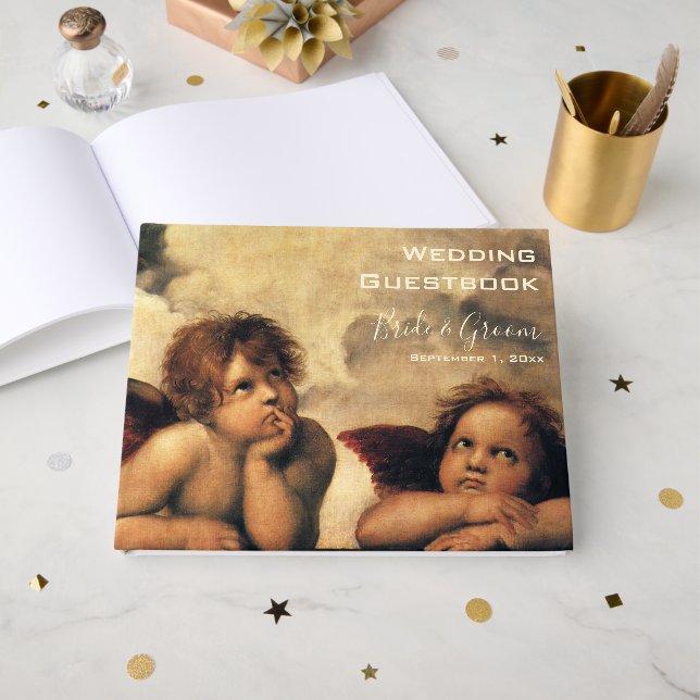 Libro De Visitas Sistine Madonna Angels por Raphael Boda (Anverso Abierto)