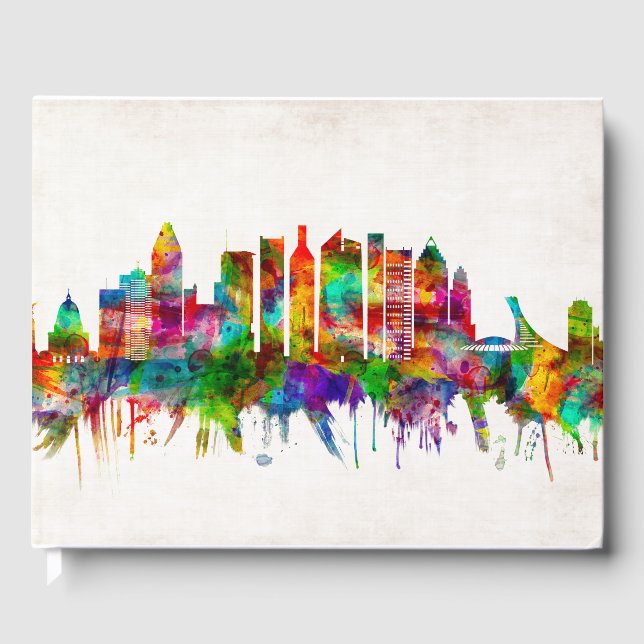 Libro De Visitas Skyline de Montreal Canadá (Anverso)