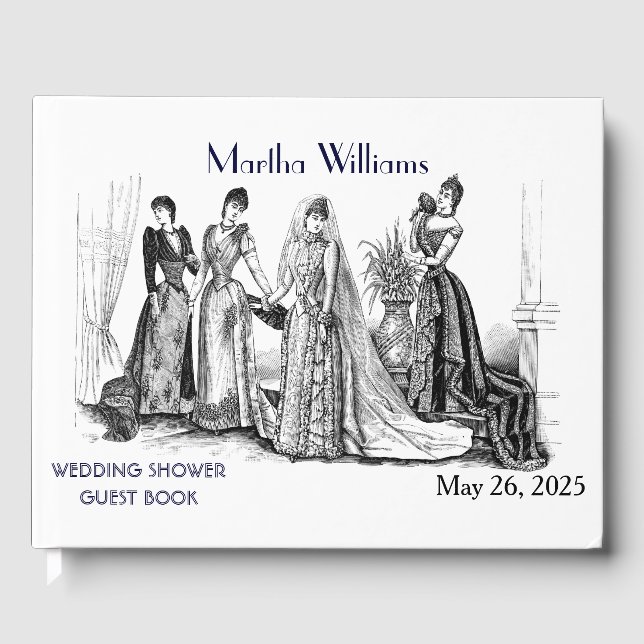 Libro de visitas sobre la ducha de novia (Anverso)