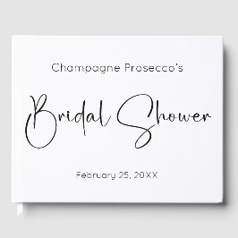 Libro de visitas sobre la ducha de novia con guión