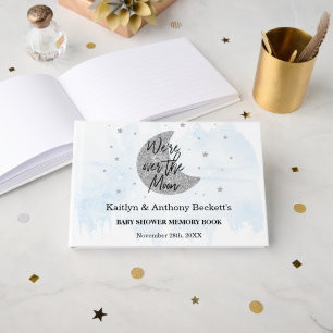 Libro De Visitas Sobre la luna Memoria Baby Shower para niños