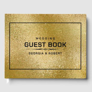 Libro De Visitas Sombreado textura iridiscente de oro