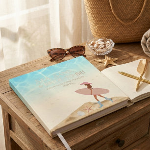 Libro De Visitas Sombrero Rosa Botas Vaquera Playa Arena