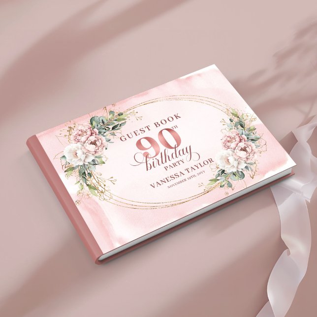 Libro De Visitas Sparkling Blush Pink Gold Eucalyptus 90th Birthday (Sparkling Blush Pink Gold Eucalyptus 90th Birthday Book

)