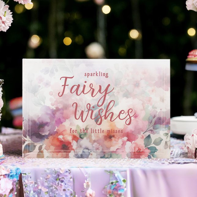 Libro De Visitas Sparkling Fairy Wiers Fairycore Garden Cumpleaños (Fairy First Birthday Guest Book with Sparkling Fairy Wishes for the Little Misses.)