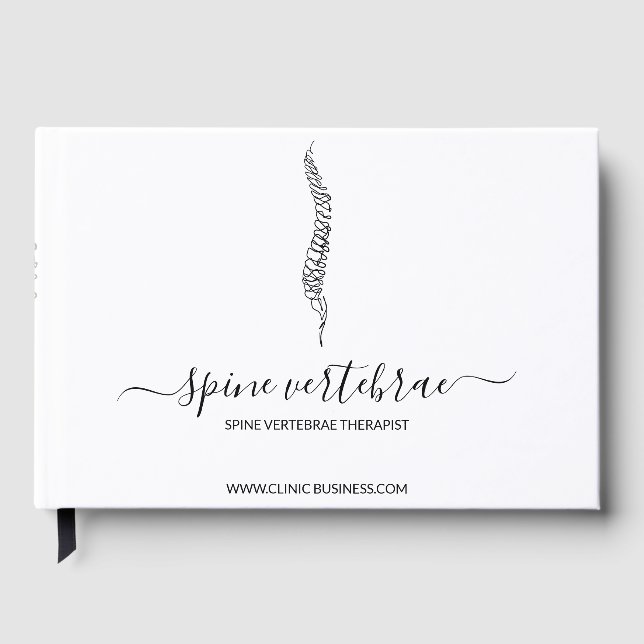 Libro De Visitas Spine Logo Chiropractor Doctor (Anverso)