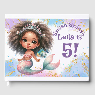 Libro De Visitas Splish Splash Mermaid Fiesta Birday Guest Book