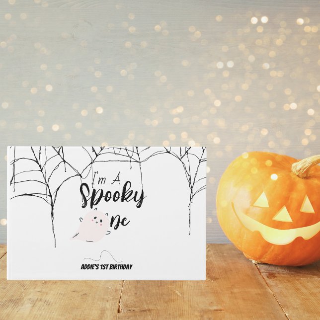 Libro De Visitas Spooky One | Primer cumpleaños de Halloween | Rosa (Subido por el creador)