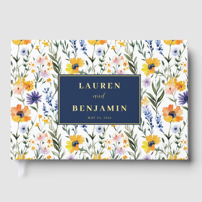 Libro De Visitas Spring Floral Wedding (Anverso)