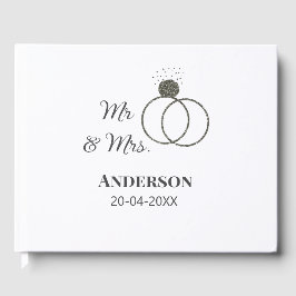 Libro De Visitas Sr. y Sra. añada apellido fecha año de boda favor 