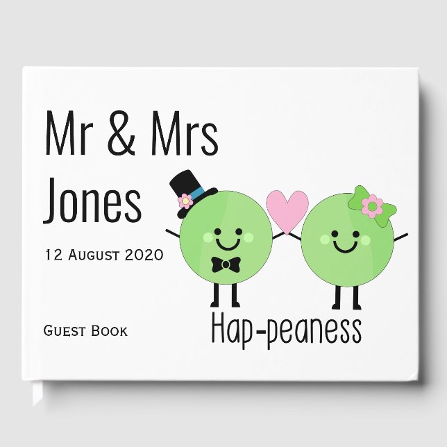 Libro De Visitas Sr. y Sra. Happeas Boda Guest Book (Anverso)