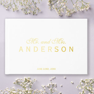 Libro De Visitas Sr. y Sra. Script Elegant Wedding