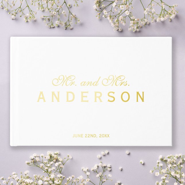 Libro De Visitas Sr. y Sra. Script Elegant Wedding (Subido por el creador)