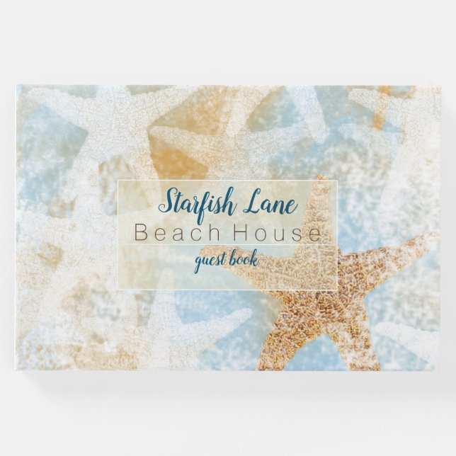 Libro De Visitas Starfish Artwork Vacaciones de Alquiler de Invitad (Anverso)