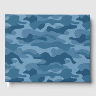 Libro De Visitas Steel Blue Monocolor Camo