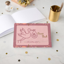 Stork llevando Baby-Baby Shower