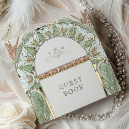 Libro De Visitas Strelitzia Gold Boda Art Nouveau