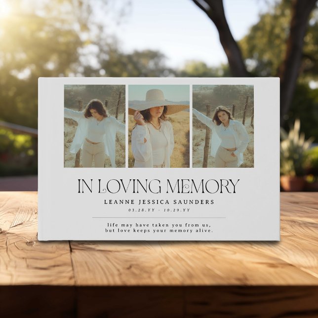 Libro De Visitas Stylish In Loving Memory Letting 4 Photo Collage (Subido por el creador)