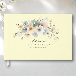 Libro De Visitas Suave Floración Elegante Ducha Nupcial Amarillo