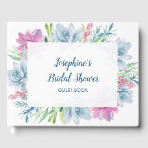 Sucultores de acuarela Ducha de novia