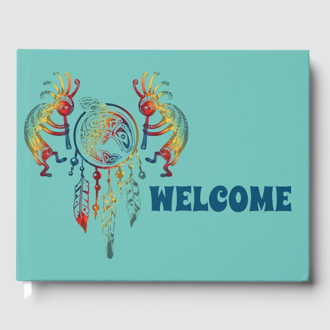 Libro De Visitas Sueño nativo americano de ballena Kokopelli 1 (Anverso)