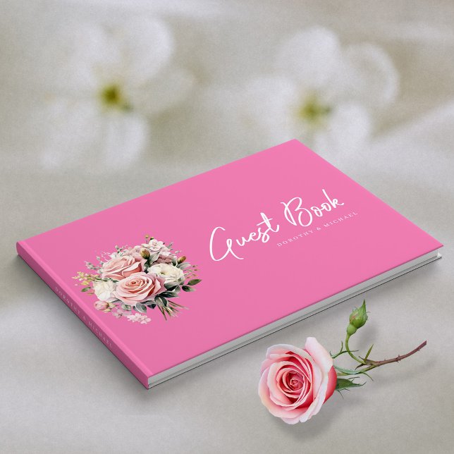 Libro De Visitas Sueños de Rosewater: Boda rosa moderno (Rosewater Dreams_ Modern Pink Wedding Guest Book )