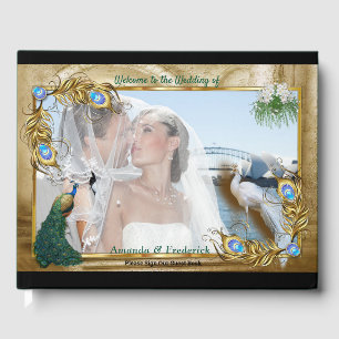 Libro De Visitas Sueños del templo real del pavo real de oro