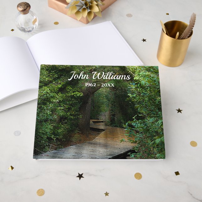 Libro De Visitas Sunbeams in Woods for Memorial (Anverso Abierto)