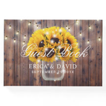 Sunflower Mason Jar String ilumina a un Boda ruso