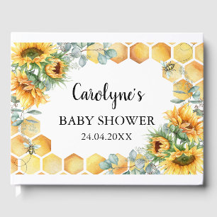Libro De Visitas Sunflower Qué beberá Baby Shower