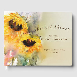 Libro De Visitas Sunflowers Bridal Shower Guest Book
