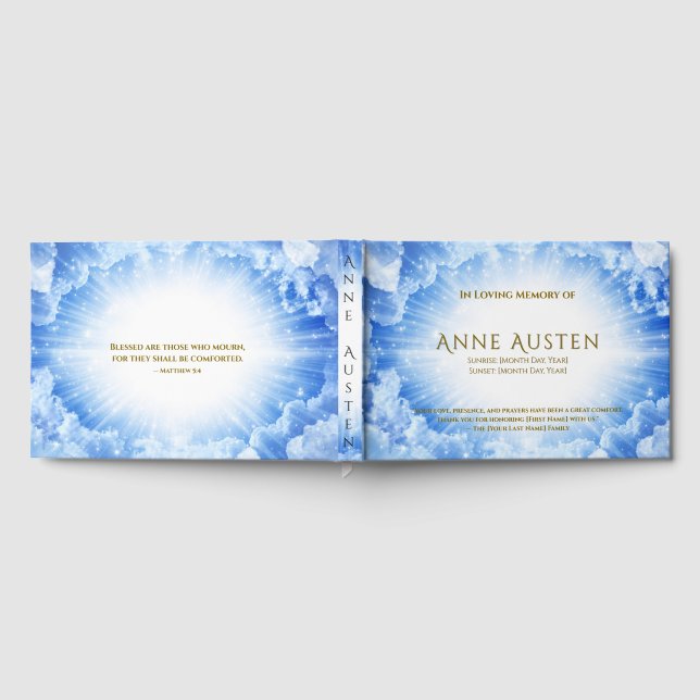 Libro De Visitas Sunrise & Sunset Funeral Guest Book (Lleno)