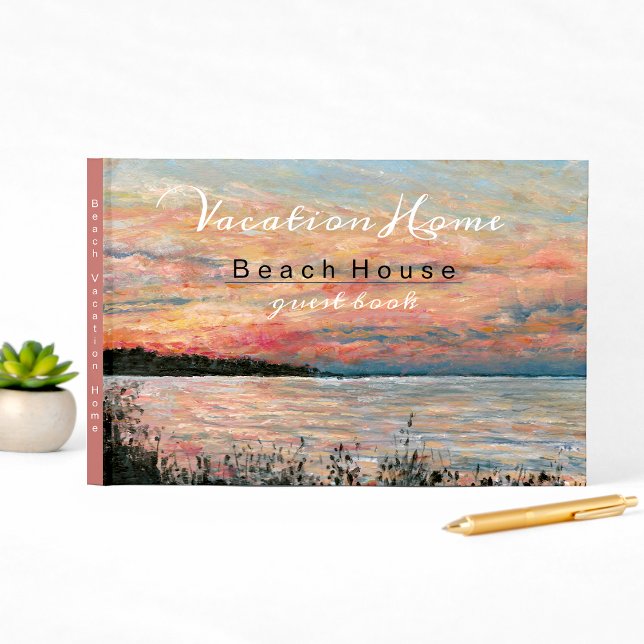 Libro De Visitas Sunset Beach Home Vacaciones Alquiler de Invierno (Sunset Beach Home Vacation Rental Guest Book from Jenn's Emporium. )