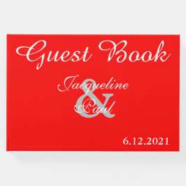 Libro De Visitas Sunset Hearts Red Boda Book