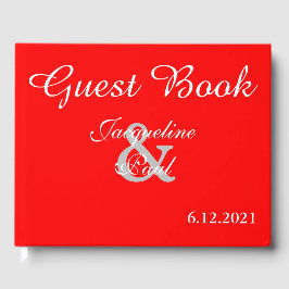 Libro De Visitas Sunset Hearts Red Boda Book