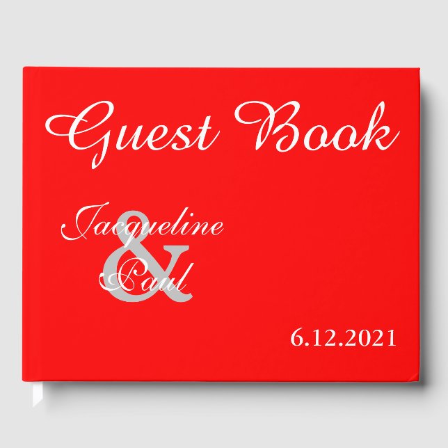 Libro De Visitas Sunset Hearts Red Boda Book (Anverso)