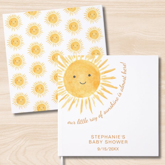Libro De Visitas Sunshine Boho Sun Gender-Neutral Baby Shower (Subido por el creador)