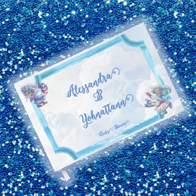 Libro De Visitas Sunsical elegante Blueberry Gnome Baby Shower (Subido por el creador)
