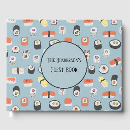 Libro De Visitas Sushi Nigiri Sashimi Maki Roll Nombre personalizad