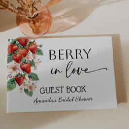 Libro De Visitas Sweet Berry in Love Strawberry Bridal Shower