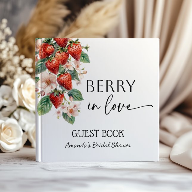 Libro De Visitas Sweet Berry in Love Strawberry Bridal Shower (Subido por el creador)