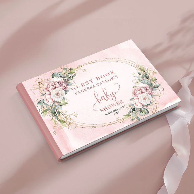 Libro De Visitas Sweet Blush Pink Greenery Baby Guest Book (Sweet Blush Pink Greenery Baby Guest Book)