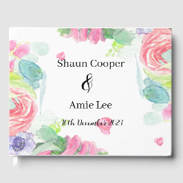 Libro De Visitas Sweet Watercolor Boho Boda