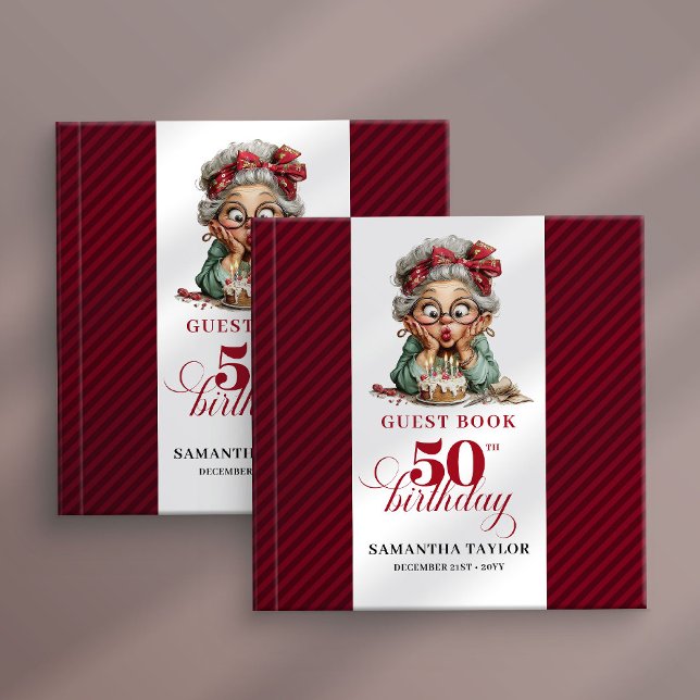 Libro De Visitas Sweet whimsical 50th lady guest signature book (Sweet whimsical 50th lady guest signature book)