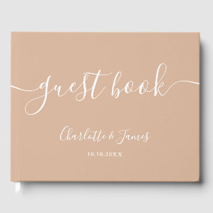 Libro De Visitas Tan Taupe Signature Script Boda